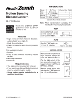 Heath Zenith SL-4192-BK - Heath - Six-Sided Die-Cast Aluminum Lantern User manual