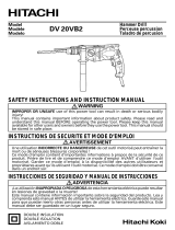Hitachi DV20VB2 - 1/2 Inch Hammer Drill User manual