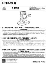 Hitachi S18SB - 7" Disc Sander User manual