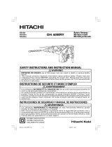Hitachi DH40MRY - 1-9/16 Inch EVS SDS-Max Rotary Demolition Hammer User manual