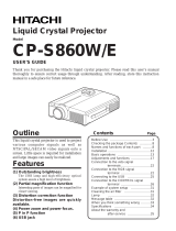 Hitachi CP-S860W User manual