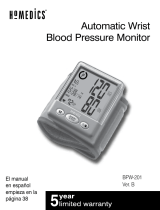 HoMedics BPW-201 Automatic Writst Blood Pressure Monitor User manual