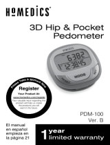 HoMedics PDM-100 3D Hip and Pocket Pedometer User manual