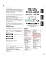 Honda GX340 Owner's manual