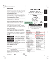 Honda GXV50 User manual