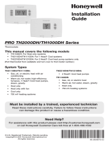 Honeywell Thermostat TH1100DH User manual