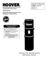 Hoover Central Vacuum Systems User manual