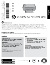 HP F2410 Reference guide