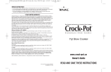 CROCK POT SCV703W-CN 7QT SLOW COOKER Owner's manual