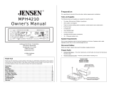 Jensen MPH4210 Owner's manual
