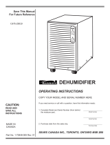 Kenmore Dehumidifier C675-25010 User manual