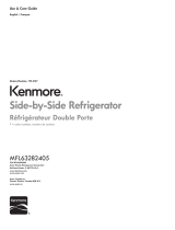 Kenmore 22 cu.ft. Capacity Side-by-Side Refrigerator w/ Dispenser Owner's manual