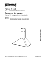 Kenmore 30'' Italian-Design Chimney Range Hood - Stainless 50303 Owner's manual