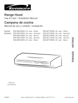 Kenmore 30'' Updraft Range Hood 5261 Owner's manual