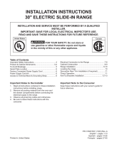 Electrolux 42539 Installation guide