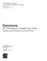 Kenmore 7.0 cu. ft. Electric Dryer w/ Auto Dry - White Installation guide