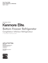 Kenmore Elite 25 cu. ft. French-Door Bottom-Freezer Refrigerator Non-Dispenser ENERGY STAR Owner's manual