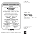 Kenmore Vacuum Cleaner 116.21714 User manual