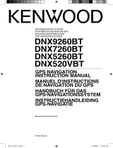 Kenwood DNX 7260 BT GPS Navigation System User manual