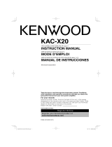 Kenwood eXcelon KAC-X20 User manual