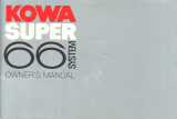Kowa Super 66 Owner's manual