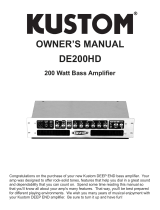 Kustom DE200HD User manual