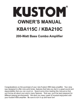 Kustom KBA115C/KBA210C User manual