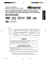 Memorex MVD4540B User manual