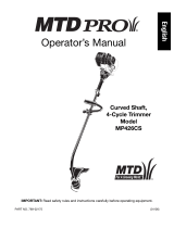 MTD MP426CS User manual