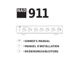 NAD Electronics 911 User manual