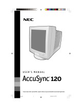 NEC AccuSync 120 User manual