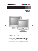 NEC AccuSync 500 User manual