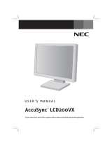 NEC LCD200VX User manual