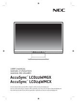 NEC LCD22WMGX, LCD24WMCX User manual