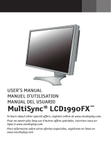 NEC Multisync LCD1990FXP-BK User manual