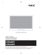 NEC LCD19WV-BK-R User manual