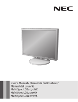 NEC LCD2070VX User manual