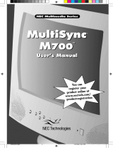 NEC M700 User manual