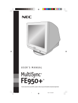 NEC MultiSync FE950+ User manual