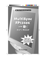 NEC MultiSync FP1350X User manual