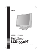 NEC MultiSync LA-15R03-BK User manual
