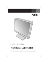 NEC MultiSync LCD1760NX User manual