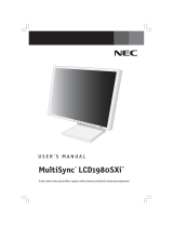 NEC MultiSync LCD1980SXI User manual