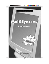 NEC MultiSync MS125 User manual
