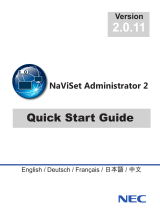 NEC NaViSet Administrator Quick start guide