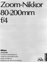 Nikon AI-S -NIKKOR 80-200MM F/4 User manual