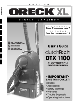 Oreck DTX1100 User manual