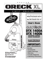 Oreck DTX 1400B User manual