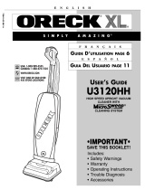 Oreck U3120HH User manual