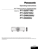 Panasonic PT-D6000U User manual